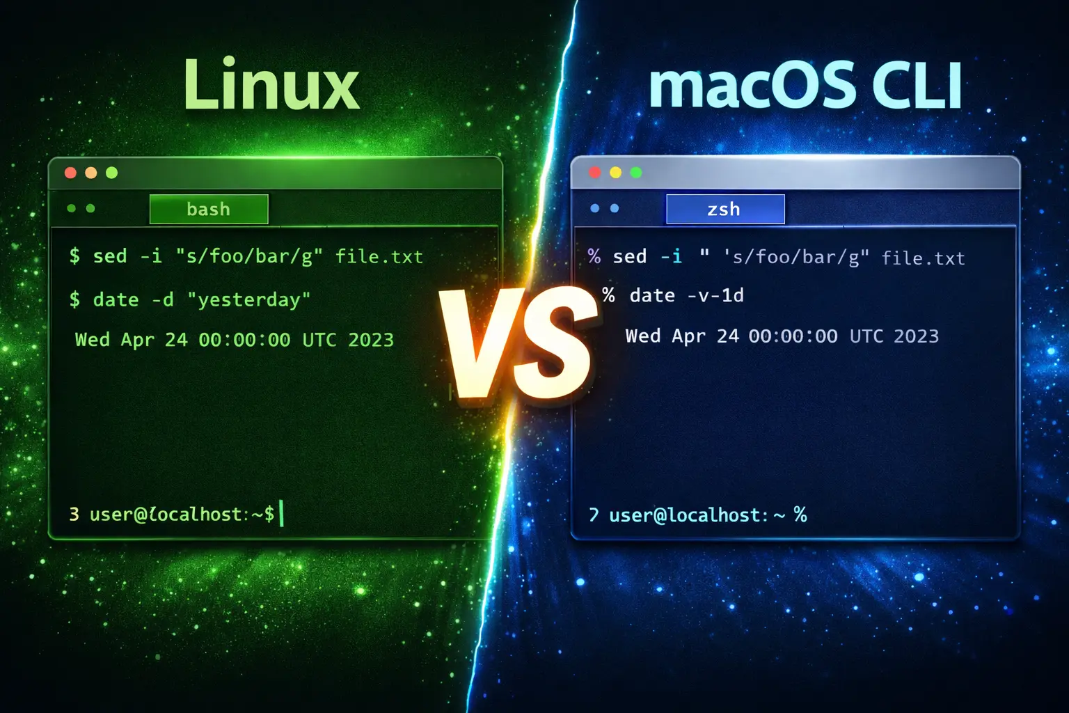 Linux Commands vs macOS: A Complete Side-by-Side Reference (with Examples)