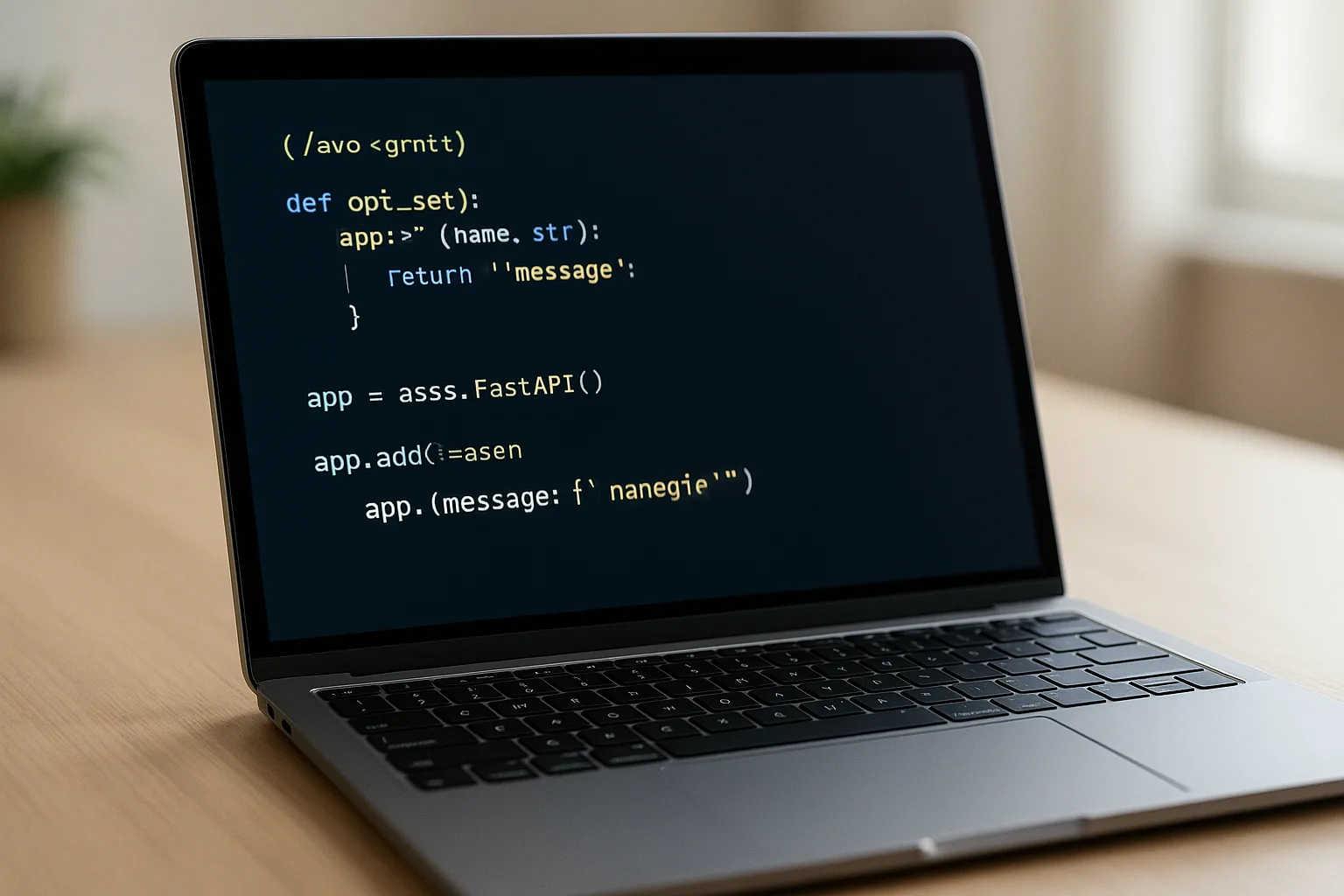 Screenshot of Python code for AI app with FastAPI framework