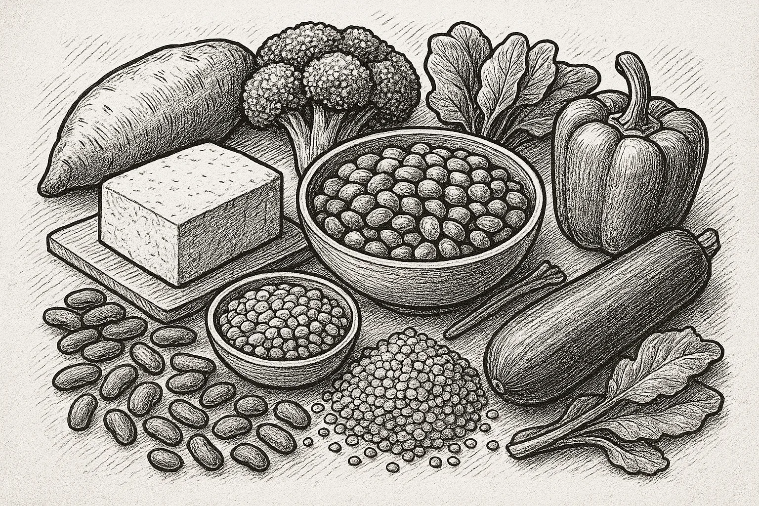 Illustration of muscle growth with low protein diet