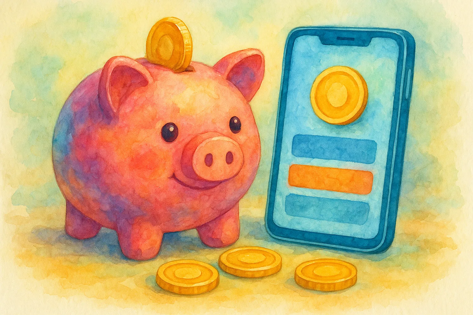 Child learning about digital money on a tablet