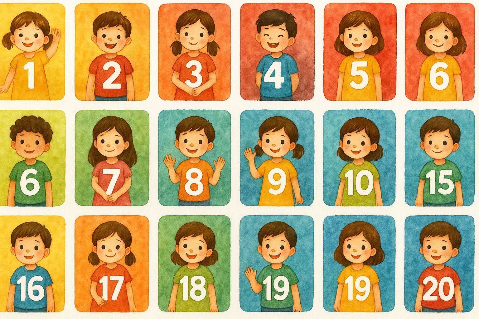 Learn Hindi: Numbers 1 to 20