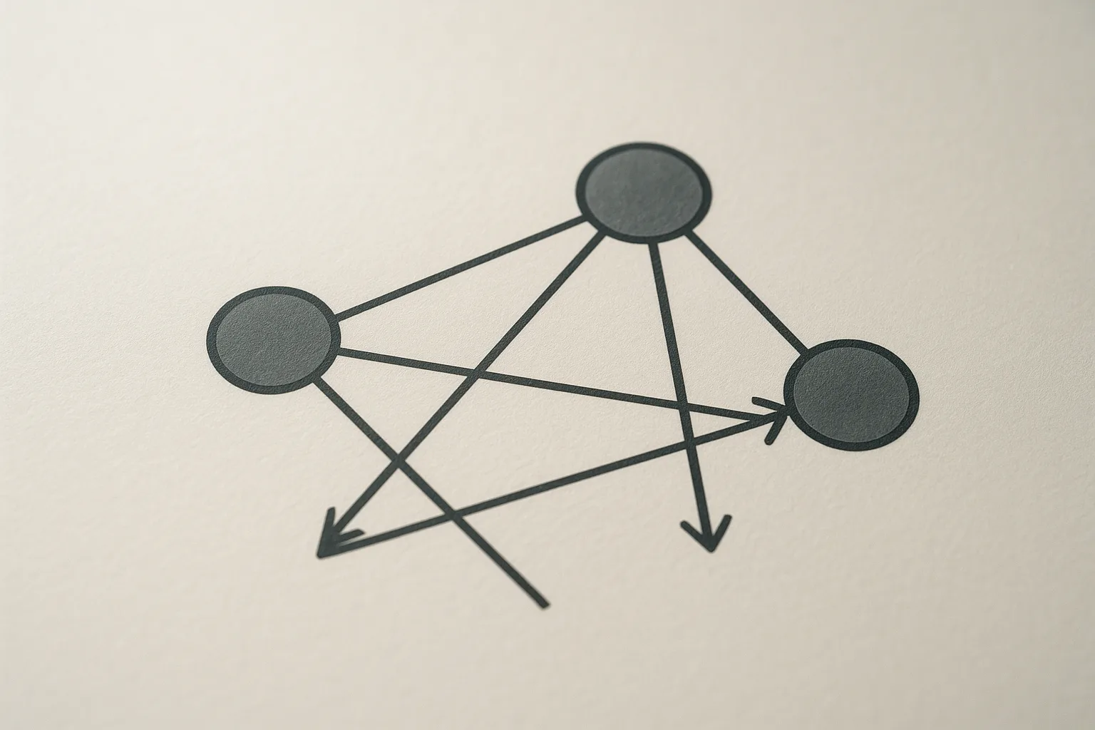 Diagram of a neural network with interconnected nodes illustrating AI learning.