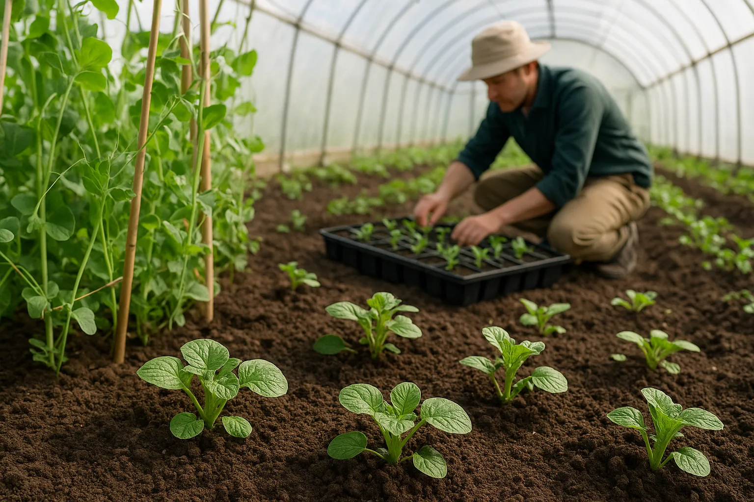April Growing Guide: Potatoes, Peas, and Polytunnel Action