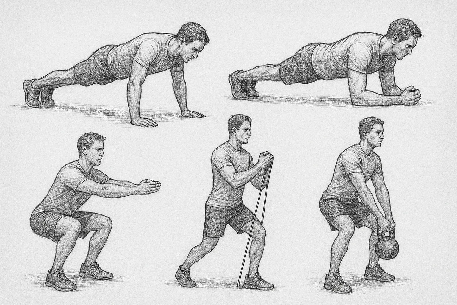 Person lifting weights using simple home gear