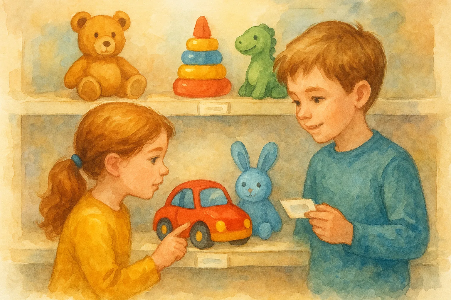 Kids learning smart buying habits through real-life scenarios