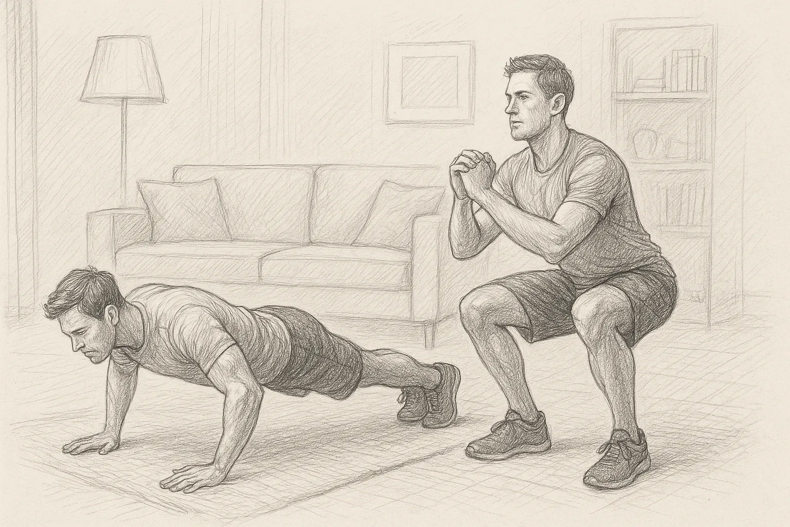 Beginner strength training with bodyweight exercises