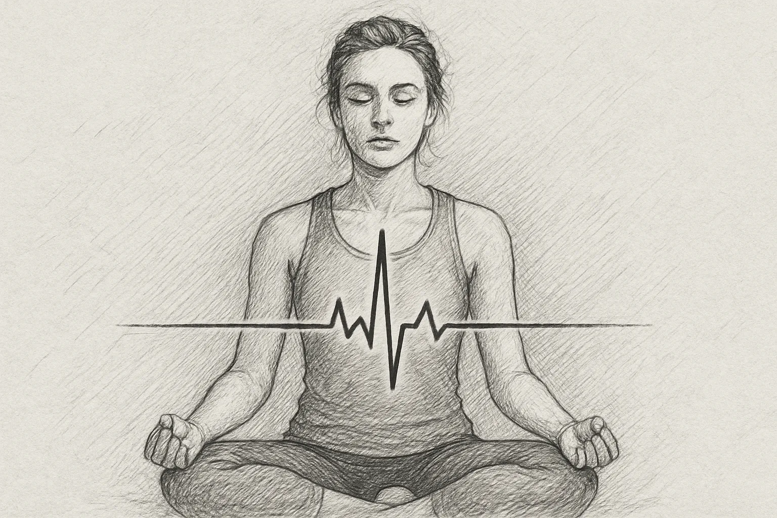 Person resting with eyes closed, focusing on body signals