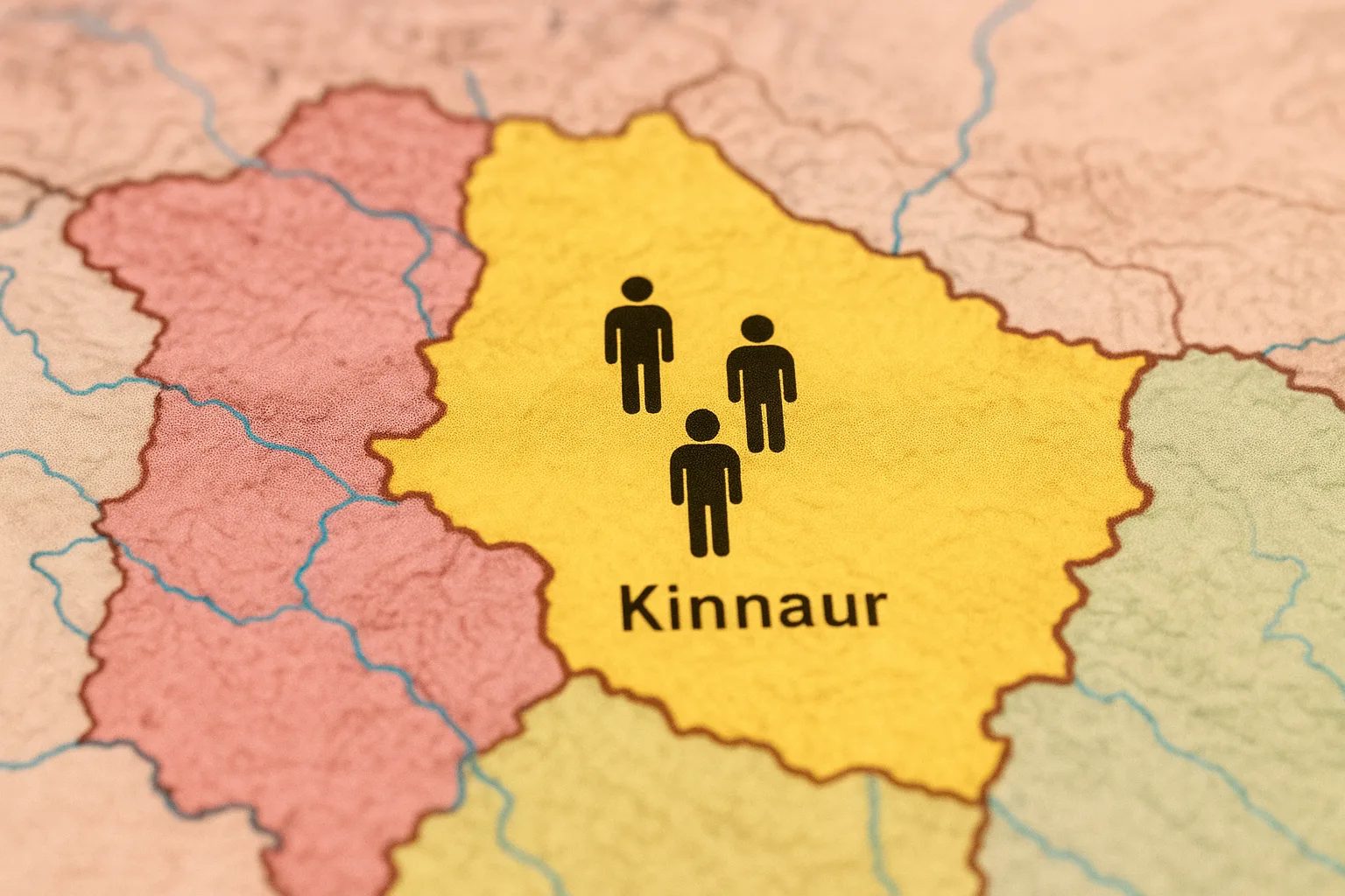 Map showing Kinnaur as a designated tribal district in Himachal Pradesh